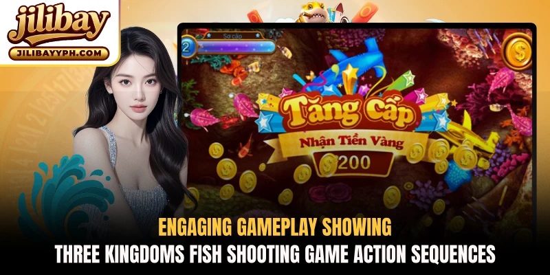 Engaging gameplay showing Three Kingdoms fish shooting game