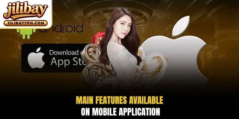Main features available on mobile application