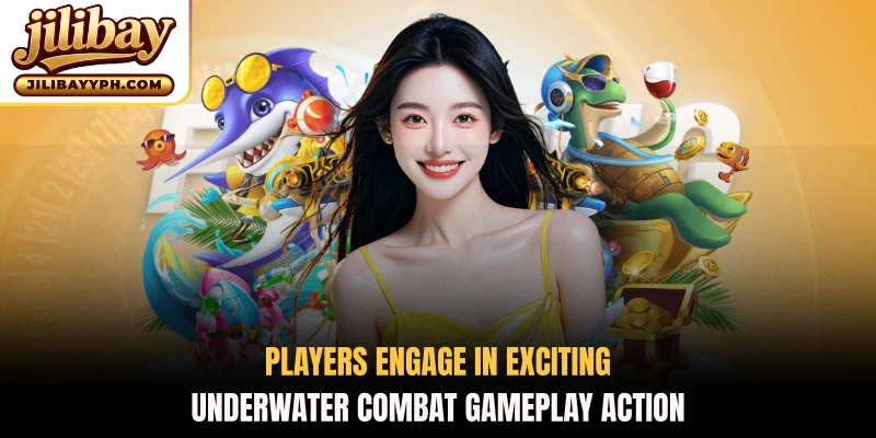 Players engage in exciting underwater combat gameplay action