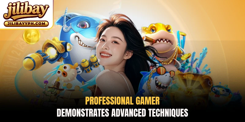 Professional gamer demonstrates advanced techniques