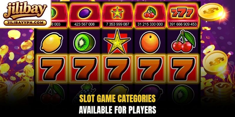 Slot game categories available for players