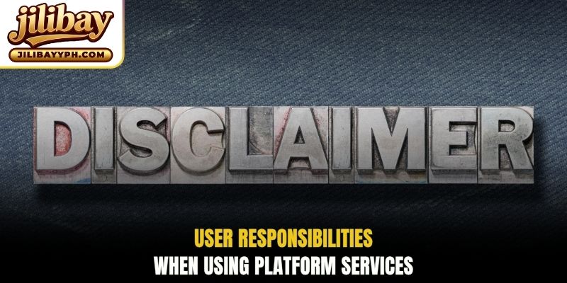User responsibilities when using platform services